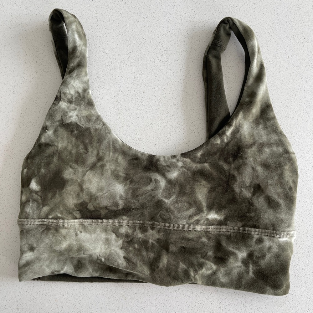Lululemon Reversible Align Bra - olive / tie dye